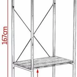 EUGAD Kleiderständer, Garderobenständer mit 2 Ablagen Holz Metall Schwarz-Hell Eiche Schwarz-Vintage, Weiß-Eiche -Eugad Möbel Einkaufen c988f364 4531 534a 89d8 82e11b636893