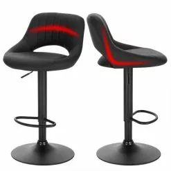 EUGAD Barhocker (2 St), 2er-Set 360° drehbar stufenlos höhenverstellbar mit Rückenlehne aus Kunstleder und Stahl Dunkelbraun Anthrazit, Grau -Eugad Möbel Einkaufen c9ca26e7 a0a2 5748 8620 fb84f4e7ba25