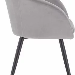 EUGAD Esszimmerstuhl, 2er-Set mit Armlehne, Retro Design, Samt, Metall Schwarz Dunkelgrau, Hellgrau -Eugad Möbel Einkaufen cbf03c5a 0ae3 5598 b52b 642e8ae38bce