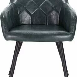 EUGAD Esszimmerstuhl, aus Kunstleder mit Armlehnen und Rückenlehne Gestell aus Metall Schwarz Braun, Dunkelbraun, Dunkelgrau -Eugad Möbel Einkaufen ccf53833 8f95 5bc9 8bd8 2852de2f0b5c