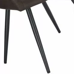 EUGAD Esszimmerstuhl (1 Stück), Wohnzimmerstuhl aus Stoff, Polsterstuhl mit Armlehnen und Rückenlehne, Gestell aus Metall Anthrazit, Braun, Grau -Eugad Möbel Einkaufen cd25fc06 8c01 5864 ad6b b9ca06438325