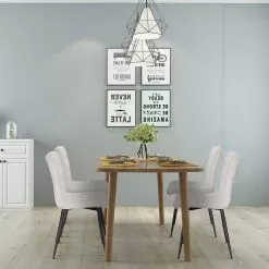 EUGAD Esszimmerstuhl (2 Stück), Polsterstuhl Wohnzimmerstuhl Samtstuhl Sessel mit Rückenlehne, Metallbeine, Sitzfläche aus Samt, Dunkelgrün Blau, Creme, Dunkelgrau, Dunkelgr&uuml;n, Hellgrau, Rosa -Eugad Möbel Einkaufen cd737d97 1ab3 54f5 b7e8 76055fecafe3