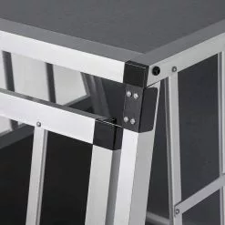 EUGAD Tiertransportbox, Hundetransportbox Alu Hundebox Reisebox Autobox für große Hunde Husky Samojede Weimaraner Border Collie Chow-Chow Shetland Sheepdog 85x65x69 cm Silber Grau -Eugad Möbel Einkaufen ce8d4b4f e6a9 550d afdd fe2ed137673e