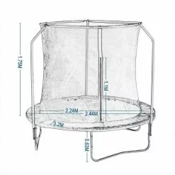 EUGAD Gartentrampolin, Trampolin 244 cm mit Sicherheitsnetz Blau -Eugad Möbel Einkaufen cf33e7d4 aa44 44e3 ad34 c20c8e11d0e1