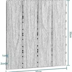 EUGAD WPC-Fliesen, 11er-Set WPC Balkonfliesen 3D Holzstruktur für 1m² Hellbraun -Eugad Möbel Einkaufen d23a5cbe 40d6 53fa b4a1 f0c4adacdf95