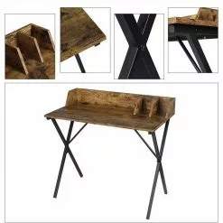 EUGAD Schreibtisch, 90x50x73CM Bürotisch PC Tisch Arbeitstisch für Home, Büro Metall + MDF Holzoptik Vintage -Eugad Möbel Einkaufen d408ac8c 5fed 5e31 ab54 b55f7fe50b4e