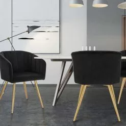 EUGAD Esszimmerstuhl (4 Stück), 4er-Set Esszimmerstuhl Polsterstuhl aus Samt Dunkelgrün Dunkelgrau, Dunkelgr&uuml;n, Rosa, Schwarz -Eugad Möbel Einkaufen d4b7b0de f623 40c4 a65f 2c8ddb74a7c6