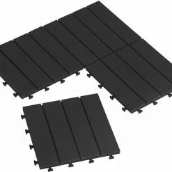 EUGAD WPC-Fliesen, 22 Stück WPC Terrassenfliesen in T-Form 30x30cm Dunkelgrau Anthrazit, Braun, Hellgrau -Eugad Möbel Einkaufen d5422f23 89dc 52b9 a368 b8fc6b49d705