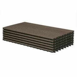 EUGAD WPC-Fliesen, WPC Fliesen Klickfliesen in Holzoptik 12 Stücke für 2m² Coffee Anthrazit, Grau, Hellgrau, Braun -Eugad Möbel Einkaufen d6242d46 8162 4bd3 a824 58925fff34db