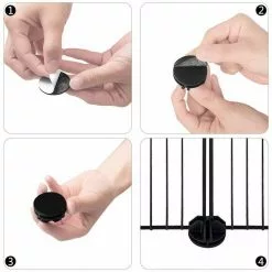 EUGAD Freigehege, Freigehege Kaninchen mit Stauraum Hasen Meerschweinchen Welpenauslauf Laufgitter mit Tür&Treppe DIY Schwarz 30 Platten (35x35cm/Platte) 105 x 70 x 70 cm -Eugad Möbel Einkaufen d63d694b 4ca5 54dc a440 59fbbb945419