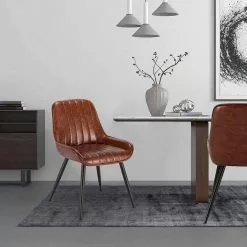 EUGAD Esszimmerstuhl, 2 Stücke Esszimmerstuhl Küchenstuhl Kunstleder Braun, Dunkelbraun, Dunkelgrün, Grau, Schwarz -Eugad Möbel Einkaufen d6c7fe2f 0e96 5a0d b04c c48987154d34