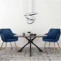 EUGAD Polsterstuhl (Set, 1 Stück), Esszimmerstuhl Küchenstuhl Samt, mit goldener Metallbeinen Blau, Bordeaux, Dunkelgrau, Dunkelgrün, Hellgrau, Rosa, Schwarz -Eugad Möbel Einkaufen d82208ee dc22 596b 8d79 dad77b8958b3