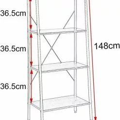 EUGAD Bücherregal, Standregal Bücherregal Metallregal Leiterregal Stufenregal Multifunktionale Regal Industrie Design MDF Metall Schwarz+schwarzer Marmor Golden+Weißer Marmor, Vintage -Eugad Möbel Einkaufen d8d4d160 9643 5382 8109 38c172e5de7a