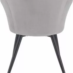 EUGAD Esszimmerstuhl, 2er-Set mit Armlehne, Retro Design, Samt, Metall Schwarz Dunkelgrau, Hellgrau -Eugad Möbel Einkaufen dbbcb735 0a50 54a9 b7eb befdffadea3a