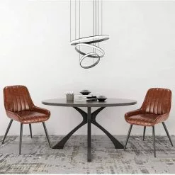 EUGAD Esszimmerstuhl, 4 Stücke Retro Küchenstuhl Sitzfläche aus PU mit Metallbeine Schwarz Braun, Dunkelbraun, Dunkelgrün, Grau -Eugad Möbel Einkaufen dc17c0f5 028e 5b59 9bbe 80aa2339f532