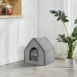 EUGAD Tierhaus, Hundehaus Hundehöhle Katzenhaus Katzenhöhle für Französische Bulldogge Jack Russell Terrier Welpen Grau M -Eugad Möbel Einkaufen dd52e369 79a0 5bba ab77 c7b0ef7b1af7