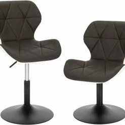 EUGAD Barhocker (2 St), niedriger Barhocker 360° Drehstuhl mit Rückenlehne 120kg belastbar Stuhl höhenverstellbar Kunstleder Sitzhöhe 40-54cm Dunkelbraun Weiß Anthrazit+Weiß, Dunkelbraun+Weiß -Eugad Möbel Einkaufen dd64a3a7 8b63 4ddd ba67 495a8a40eb57