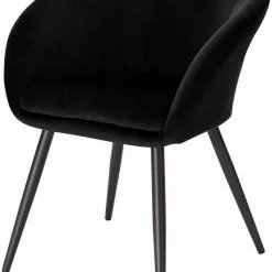 EUGAD Esszimmerstuhl, mit Armlehne, Retro Design, Samt, Metall Dunkelgrau Hellgrau, Schwarz -Eugad Möbel Einkaufen de210231 48fe 5fd7 8d8c 04b8df47a439