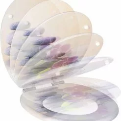 EUGAD WC-Sitz (1-St), Toilettensitz, WC Sitz mit Absenkautomatik, MDF, Holz, Softclose Scharnier Gr&uuml;ne Bl&auml;tter, Holzfarbe, Lilie, Seestern, Seestern Am Strand, Seestern Sonnenuntergang, Stone, &lrm;Lila Blume und Stones -Eugad Möbel Einkaufen deeebe2a 2931 4e6d 80ae 0384e8a59e11