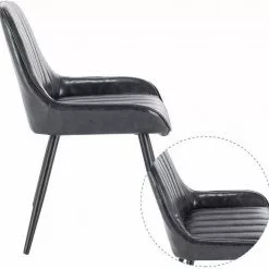 EUGAD Esszimmerstuhl, 2 Stücke Esszimmerstuhl Küchenstuhl Kunstleder Braun, Dunkelbraun, Dunkelgrün, Grau, Schwarz -Eugad Möbel Einkaufen defe25c8 b65a 568a b57b a4f4f780f44c