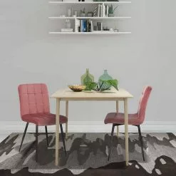 EUGAD Esszimmerstuhl (2 Stück), Polsterstuhl Wohnzimmerstuhl Samtstuhl Sessel mit Rückenlehne, Metallbeine, Sitzfläche aus Samt, Dunkelgrün Blau, Creme, Dunkelgrau, Dunkelgr&uuml;n, Hellgrau, Rosa -Eugad Möbel Einkaufen dfe7997a dbc9 519d bbc0 06cfa12f3903