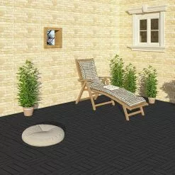 EUGAD WPC-Fliesen, 22 Stück WPC Terrassenfliesen in T-Form 30x30cm Dunkelgrau Anthrazit, Braun, Hellgrau -Eugad Möbel Einkaufen dff797ec e5ed 534c bb9e 100c2d1efd6b