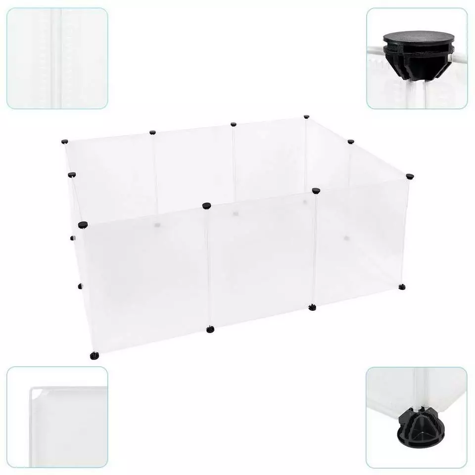 EUGAD Freigehege, Freigehege DIY Laufstall Kleintiere 154x104x74cm 3 EUGAD Freigehege, Freigehege DIY Laufstall Kleintiere 154x104x74cm – Bild 3