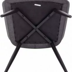 EUGAD Esszimmerstuhl (4 Stück), Wohnzimmerstuhl aus Leinen Polsterstuhl mit Armlehnen und Rückenlehne schwarze Gestell aus Metall Hellgrau Dunkelgrau -Eugad Möbel Einkaufen e035e4b8 ba1d 58eb bec8 d9bd5db786a8