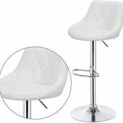 EUGAD Barhocker, 2er-Set Barstühle, höhenverstellbar, 360°drehbar Weiß Bordeaux, Cremewei&szlig;, Grau, Khaki, Rot, Schwarz, Wei&szlig; -Eugad Möbel Einkaufen e095d2e1 5750 5d47 8304 deb4b428ee73