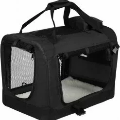 EUGAD Tiertransporttasche, Hundebox faltbar Hundetransportbox Auto Transportbox Reisebox Katzenbox Schwarz -Eugad Möbel Einkaufen e11d9404 c276 5c0d 89d3 8d44ca523189