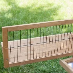 EUGAD Tierhaus, Hasenstall Kaninchenstall Hasenkäfig Kleintierstall Meerschweinchen Massivholz Hellrot 120 x 50 x 100,5 cm Grau-Wei&szlig;, Hellbraun -Eugad Möbel Einkaufen e125c26d 6305 4a25 a132 cab6de96bfe7