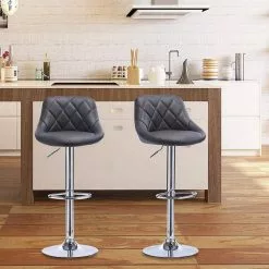 EUGAD Barhocker, 2er-Set Barstühle, höhenverstellbar, 360°drehbar Weiß Bordeaux, Cremewei&szlig;, Grau, Khaki, Rot, Schwarz, Wei&szlig; -Eugad Möbel Einkaufen e246660e eefd 5f0b 945f ea881104f62f