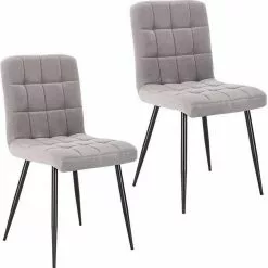 EUGAD Esszimmerstuhl (2 Stück), Polsterstuhl Wohnzimmerstuhl Samtstuhl Sessel mit Rückenlehne, Metallbeine, Sitzfläche aus Samt, Dunkelgrün Blau, Creme, Dunkelgrau, Dunkelgr&uuml;n, Hellgrau, Rosa -Eugad Möbel Einkaufen e54b3d89 ff27 5420 abe5 39a213d44a6d