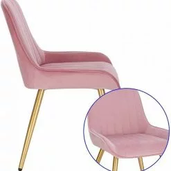 EUGAD Esszimmerstuhl (2 Stück), Küchenstuhl Wohnzimmerstuhl Sitzfläche aus Samt mit Metallbeine,Stuhl für Esszimmer Wohnzimmer Küche, Hellgrau Bordeaux, Dunkelgrau, Dunkelgrün, Rosa -Eugad Möbel Einkaufen e60b16c7 3530 5ee7 b1d8 df971334313a