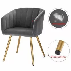 EUGAD Esszimmerstuhl, 2er-Set Esszimmerstuhl Polsterstuhl aus Samt Dunkelgrün Dunkelgrau, Dunkelgrün, Rosa, Schwarz -Eugad Möbel Einkaufen e70cb95c d6de 4c77 9ab0 144836da952b