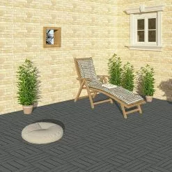 EUGAD WPC-Fliesen, 22 Stück WPC Terrassenfliesen in T-Form 30x30cm Dunkelgrau Anthrazit, Braun, Hellgrau -Eugad Möbel Einkaufen e78373b4 047a 5b71 ac74 67bcc7f8ab36