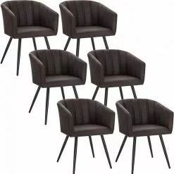 EUGAD 4-Fußstuhl, 6er-Set Esszimmerstuhl Polsterstuhl aus Stoffbezug Grau Dunkelbraun -Eugad Möbel Einkaufen e7cd86fb 4f6d 5e13 9d38 382de9bebac6