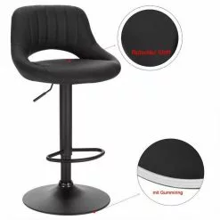 EUGAD Barhocker, 4er-Set Tresenhocker aus Kunstleder Gestell aus Stahl Dunkelbraun Anthrazit, Grau -Eugad Möbel Einkaufen e7fe173c 734b 5430 bc09 337b787c38e4