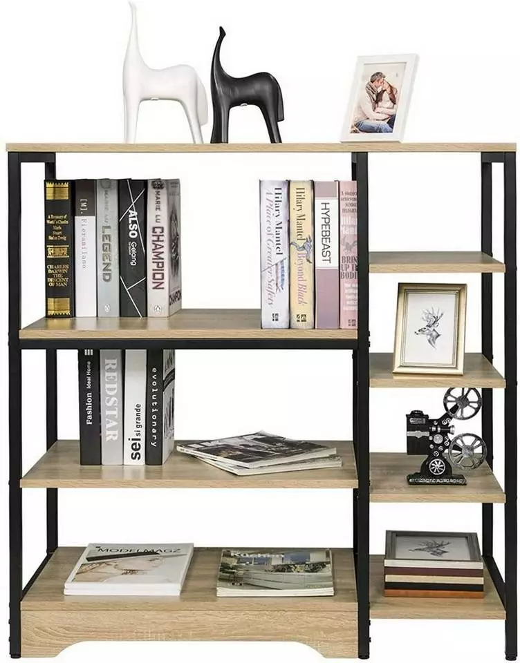 EUGAD Küchenregal, Küchenregal Mikrowellenhalter Bäckerregal Standregal Multifunktionales Regal MDF Metall 90x40x95cm, Hell Eiche 1 EUGAD Küchenregal, Küchenregal Mikrowellenhalter Bäckerregal Standregal Multifunktionales Regal MDF Metall 90x40x95cm, Hell Eiche