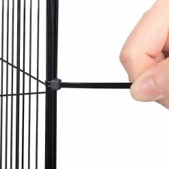 EUGAD Freigehege, Freigehege für Kaninchen Hasen Meerschweinchen Welpenauslauf Laufgitter mit Tür Doppelstöckig DIY 22 Platten Schwarz 140 x 70 x 70 cm -Eugad Möbel Einkaufen e974ba05 5b39 5f77 9143 a8e6379112d0