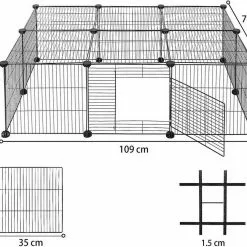 EUGAD Freigehege, Freigehege DIY Laufstall Kleintiere 109x74x39cm -Eugad Möbel Einkaufen eb2fd13d e2e2 5437 8718 26068ebe7401