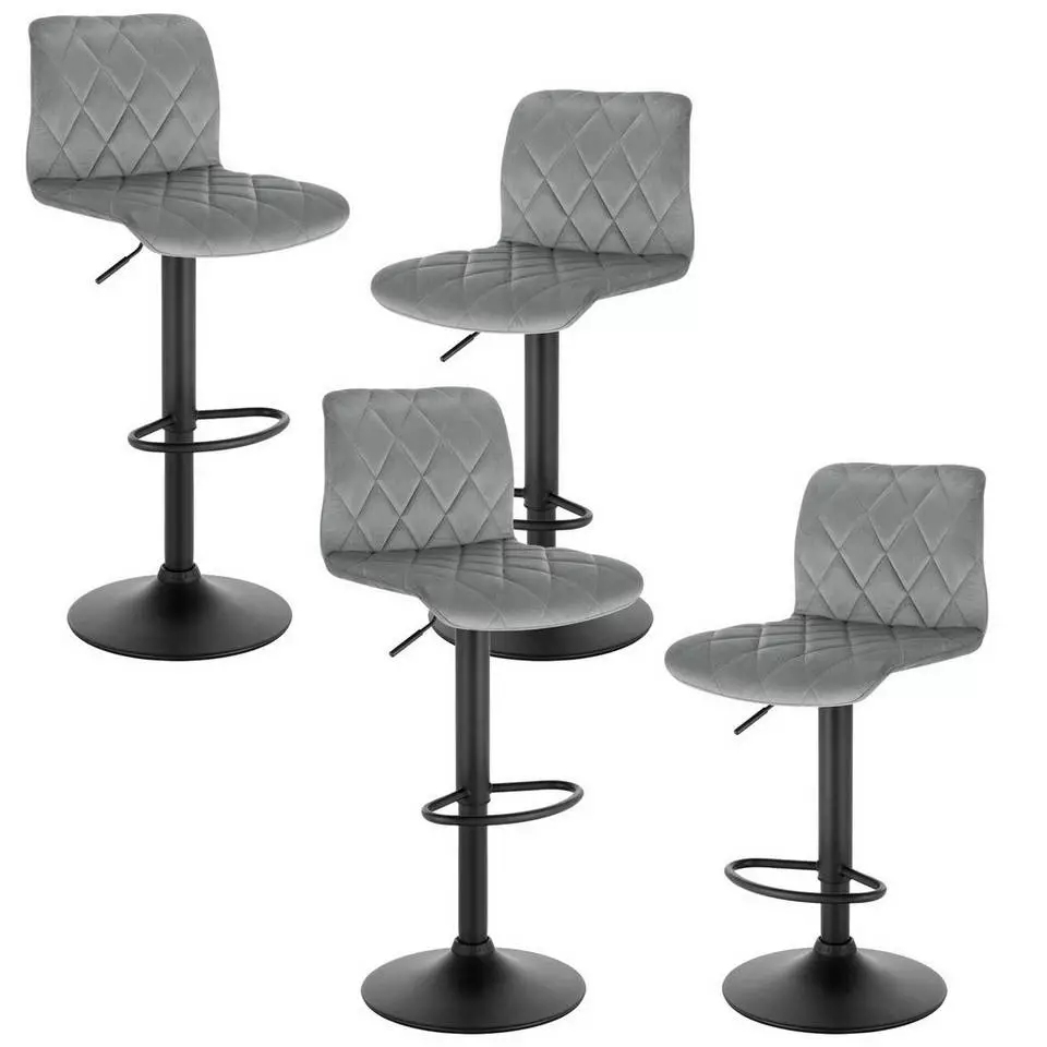 EUGAD Barhocker (2 St), Barhocker Drehstuhl Tresenhocker Barstuhl, Sitzfläche aus Samt mit Rücklehne Höhenverstellbar 8 EUGAD Barhocker (2 St), Barhocker Drehstuhl Tresenhocker Barstuhl, Sitzfläche aus Samt mit Rücklehne Höhenverstellbar – Bild 8