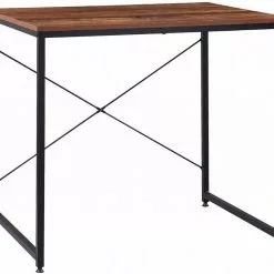 EUGAD Schreibtisch, Computertisch Esstisch Holz Stahl 80x60x70 cm Holz Vintage+schwarz Hell Eiche+schwarz, Hell Eiche+weiß, Marmor+schwarz