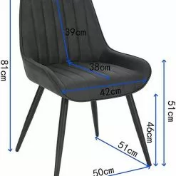 EUGAD Esszimmerstuhl, Polsterstuhl 2er-Set,Sitzfläche aus Stoffbezug Anthrazit, Dunkelbraun, Dunkelgrau -Eugad Möbel Einkaufen ecfb41c8 b9de 57a3 bbe1 934d95872db6