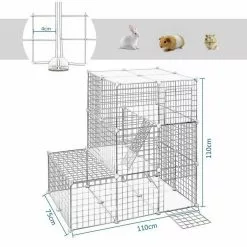 EUGAD Freigehege, Freigehege Kaninchen mit Stauraum Hasen Meerschweinchen Welpenauslauf Laufgitter mit Tür&Treppe DIY Schwarz 48 Platten (35x35cm/Platte) 110x 75 x 110 cm 12 EUGAD Freigehege, Freigehege Kaninchen mit Stauraum Hasen Meerschweinchen Welpenauslauf Laufgitter mit Tür&Treppe DIY Schwarz 48 Platten (35x35cm/Platte) 110x 75 x 110 cm -Eugad Möbel Einkaufen ee1028be 9228 5df9 abb3 148b7656eb30