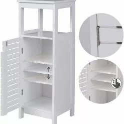 EUGAD Badkommode (1 St), Badschrank Badregal Nachttisch Nachtkommode Eckschrank Eckkommode Medizinschrank Holz, weiß 30x30x78cm -Eugad Möbel Einkaufen eeca3769 0d59 4cad 9827 14327a93da97