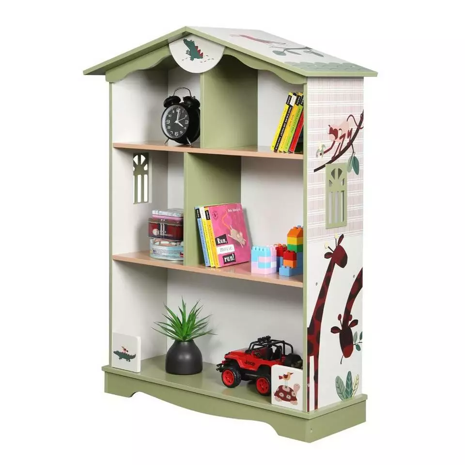 EUGAD Bücherregal, 1-tlg., Kinderregal Aufbewahrungsregal mit 5 Fächern, Zoomotive Spielzeug-Organizer für Kinderzimmer 1 EUGAD Bücherregal, 1-tlg., Kinderregal Aufbewahrungsregal mit 5 Fächern, Zoomotive Spielzeug-Organizer für Kinderzimmer