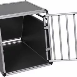 EUGAD Tiertransportbox, Hundetransportbox Alu Hundebox Reisebox Autobox für Husky Samojede Weimaraner Labrador Golden Retriever 90 x 65 x 69 cm XXL Schwarz Grau -Eugad Möbel Einkaufen ef72c4aa d442 4a0a 9e0f b9fa4a1b83ab