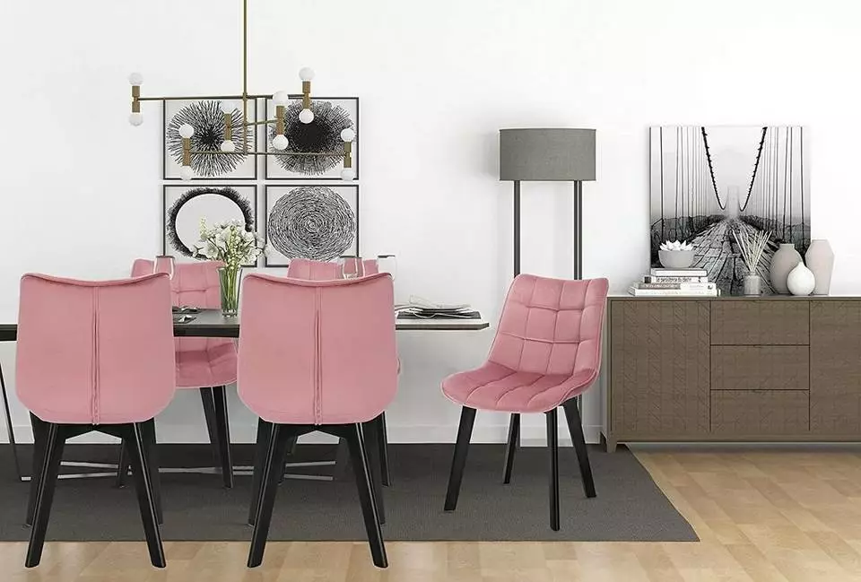 EUGAD Esszimmerstuhl (1 Stück), Wohnzimmerstuhl mit Rückenlehne, Polsterstuhl Küchenstuhl Weich Samt und Holz für ESS- und Wohnzimmer Dunkelgrau Dunkelgrün, Rosa, Schwarz 26 EUGAD Esszimmerstuhl (1 Stück), Wohnzimmerstuhl mit Rückenlehne, Polsterstuhl Küchenstuhl Weich Samt und Holz für ESS- und Wohnzimmer Dunkelgrau Dunkelgrün, Rosa, Schwarz – Bild 26