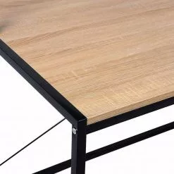 EUGAD Schreibtisch, Bürotisch mit Ablage Holz Stahl 120x64x120cm (BxTxH) Hell Eiche+schwarz Dunkel Buche-Schwarz, Hell Eiche-Schwarz, Hell Eiche-Wei&szlig; -Eugad Möbel Einkaufen f1d9b738 7939 5670 8db4 6812e75b5ac7